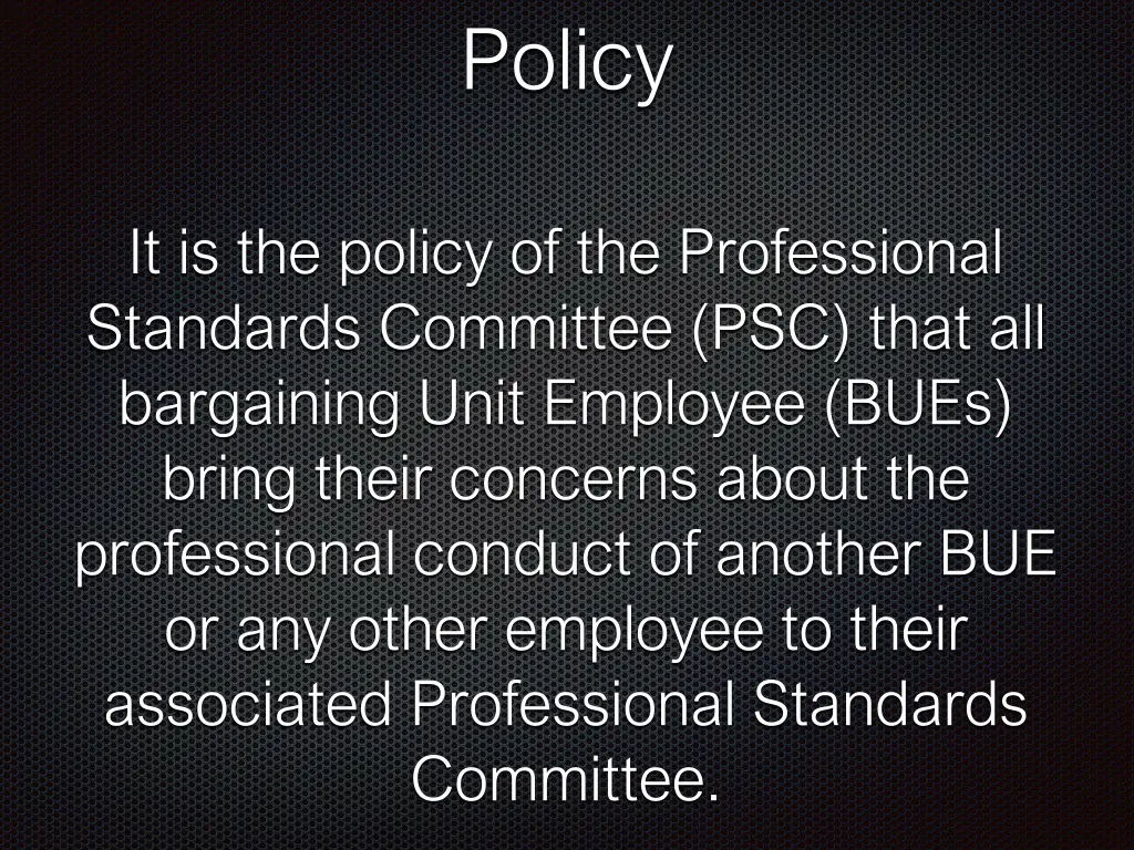 policy