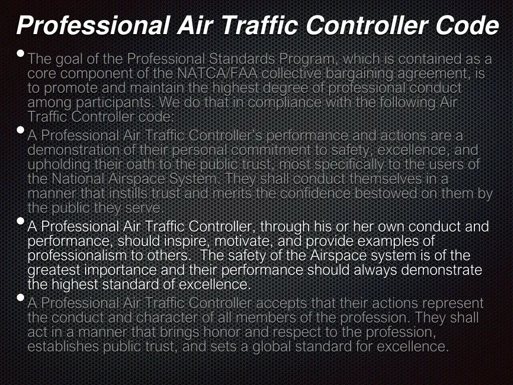 professional air traffic controller code the goal