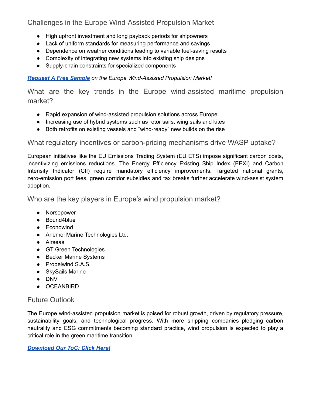 challenges in the europe wind assisted propulsion
