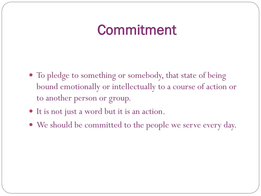 commitment commitment