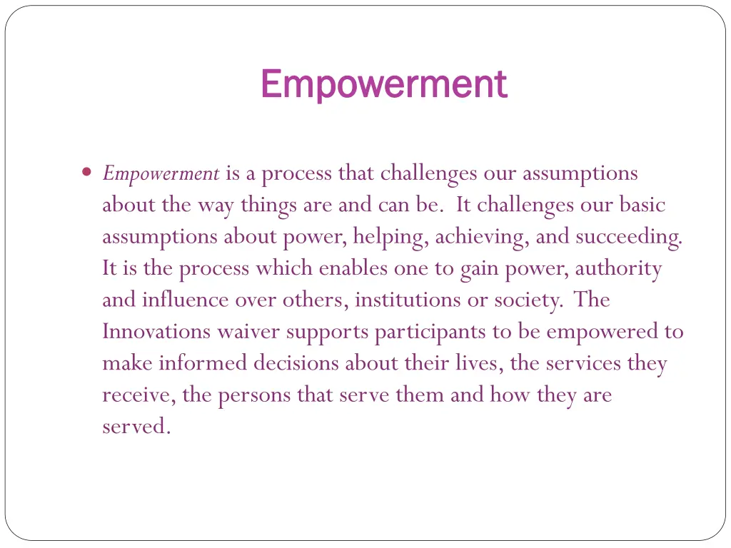 empowerment empowerment