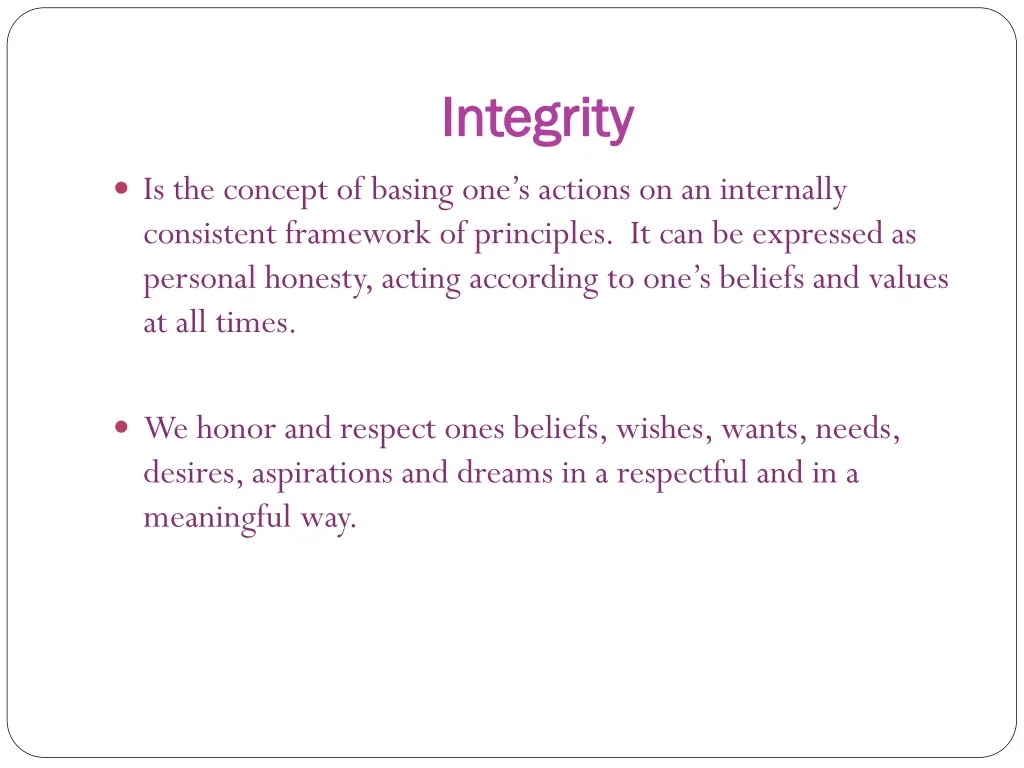integrity integrity