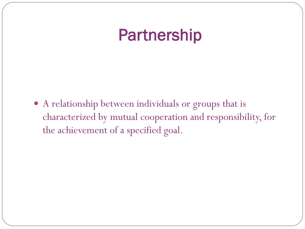 partnership partnership
