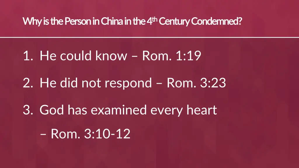 why is the person in china