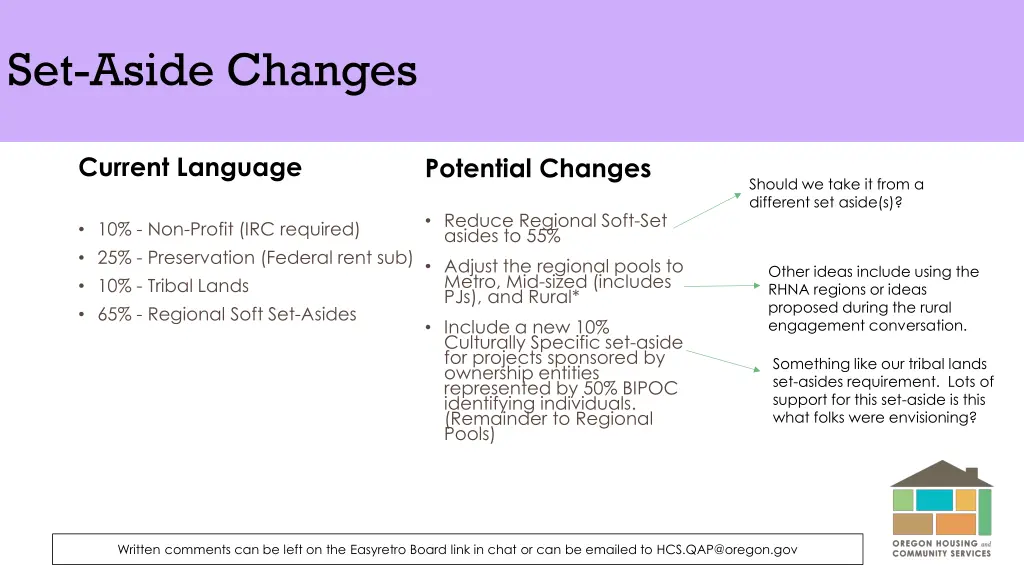 set aside changes
