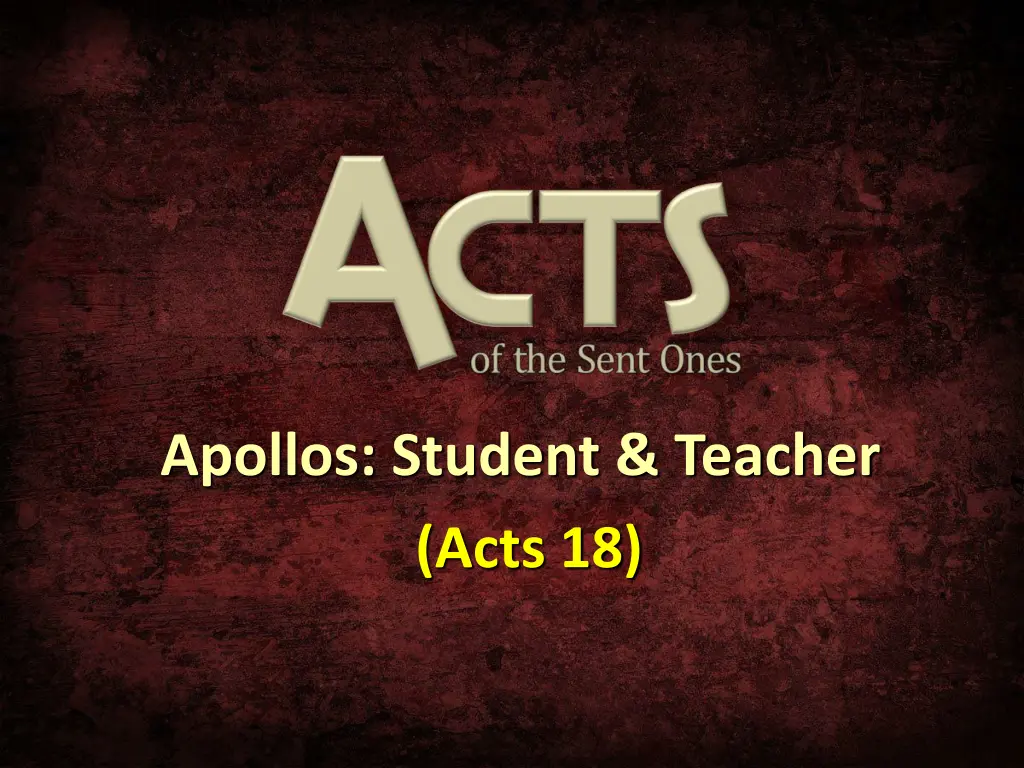 apollos student teacher acts 18