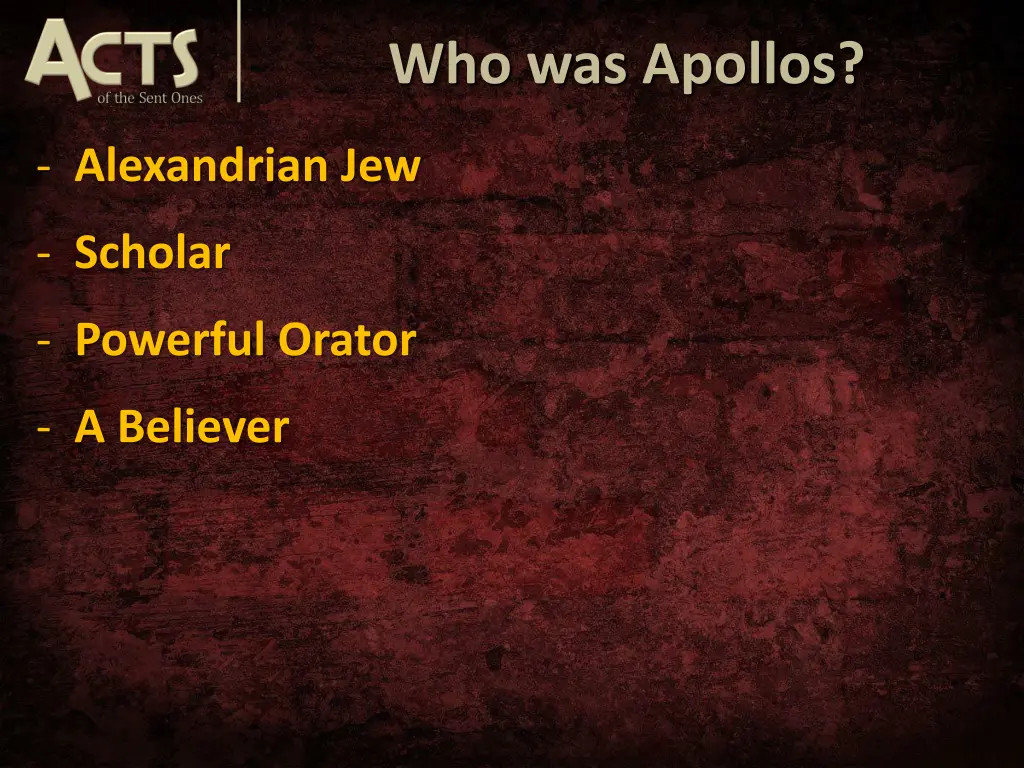 who was apollos 1
