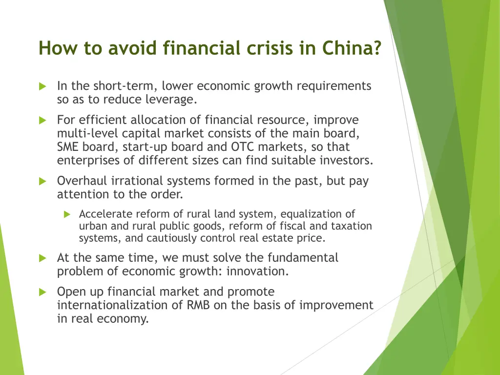 how to avoid financial crisis in china 1