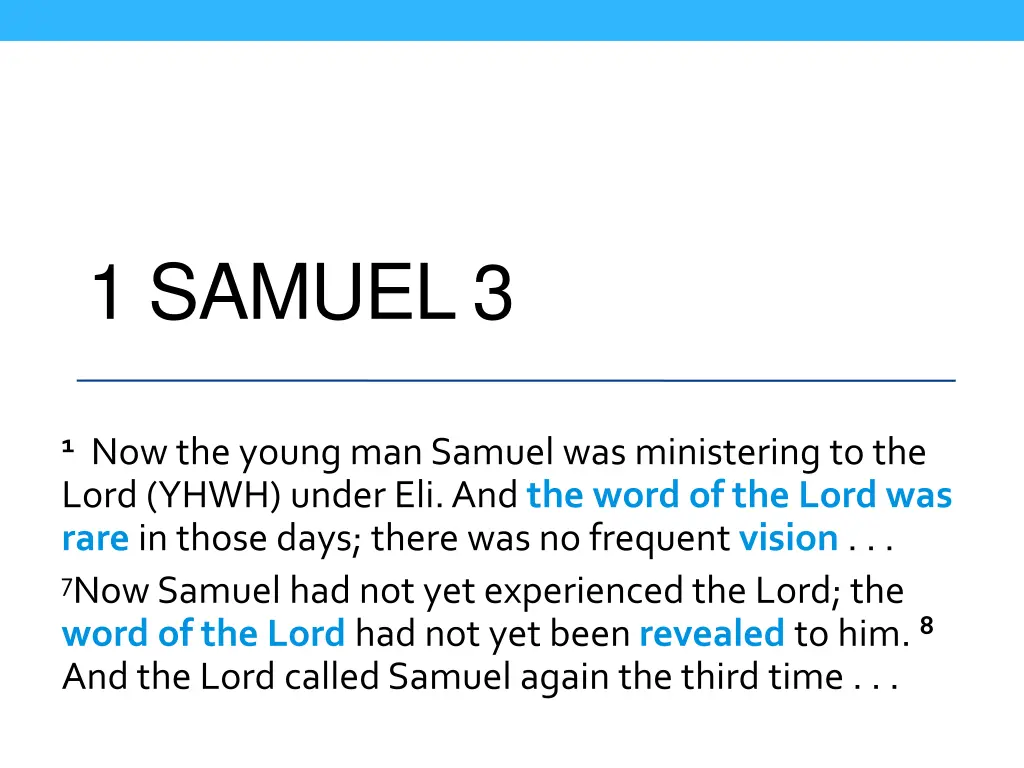 1 samuel 3