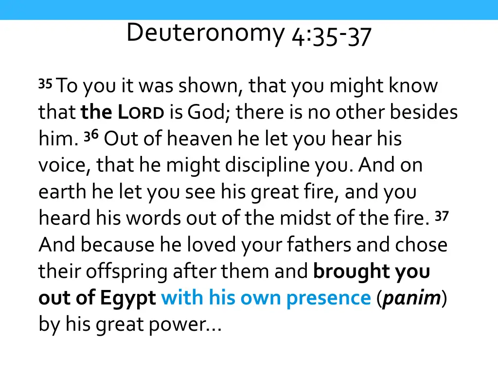 deuteronomy 4 35 37