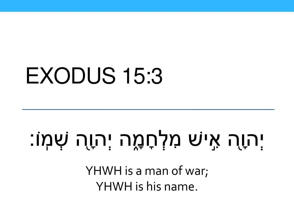 exodus 15 3
