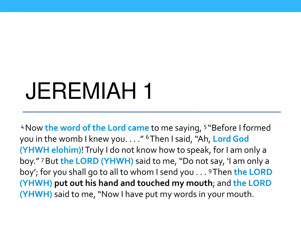 jeremiah 1