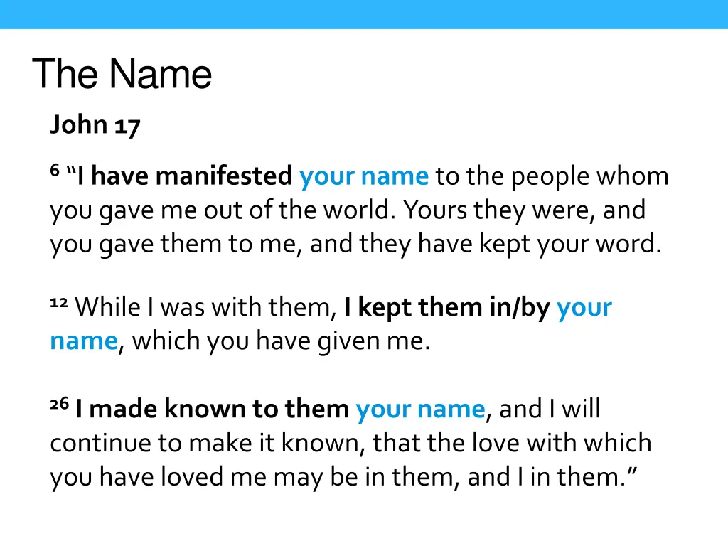 the name