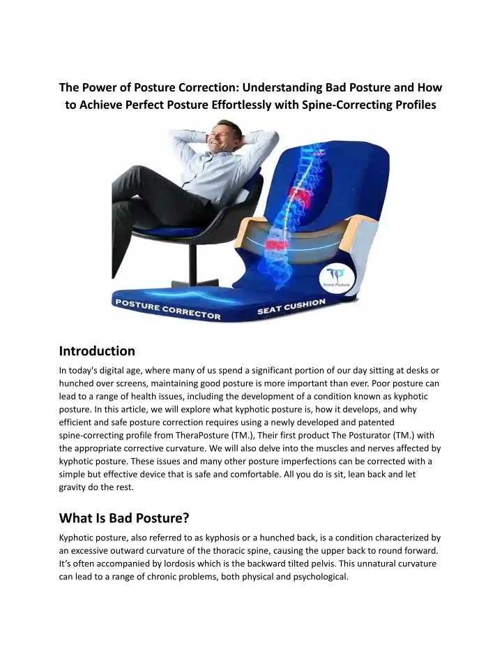 the power of posture correction understanding