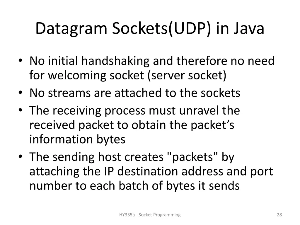 datagram sockets udp in java