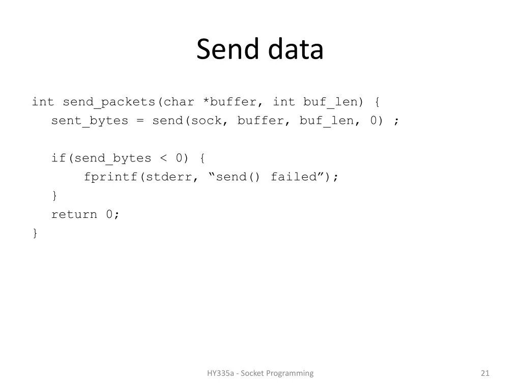 send data