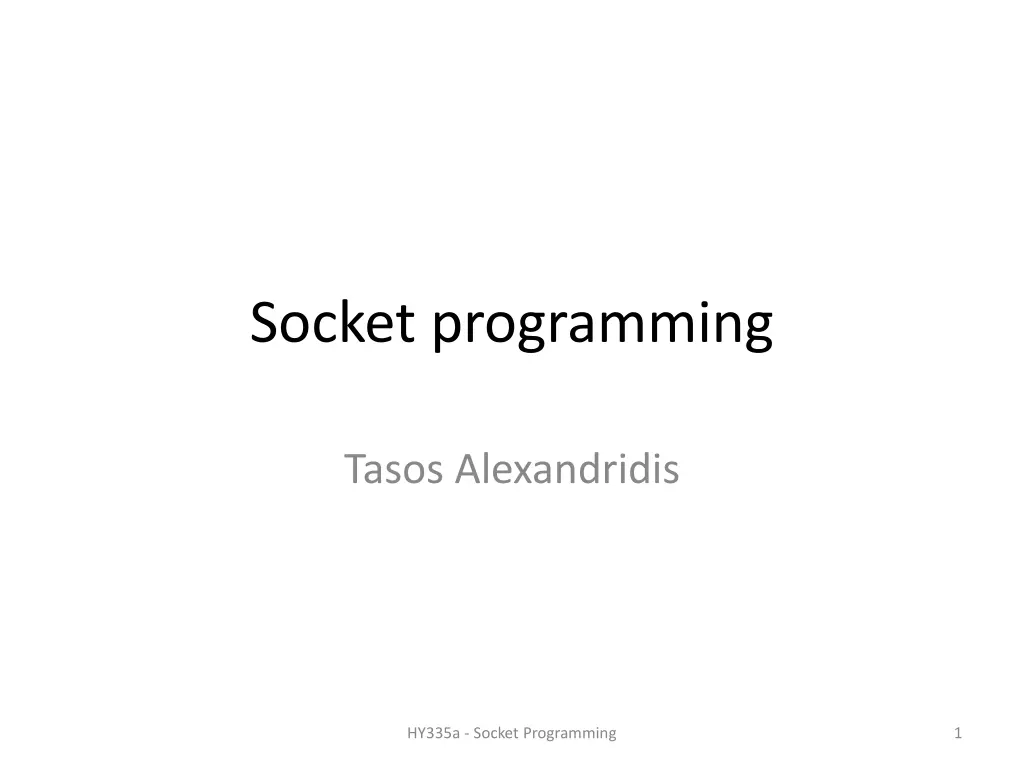 socket programming