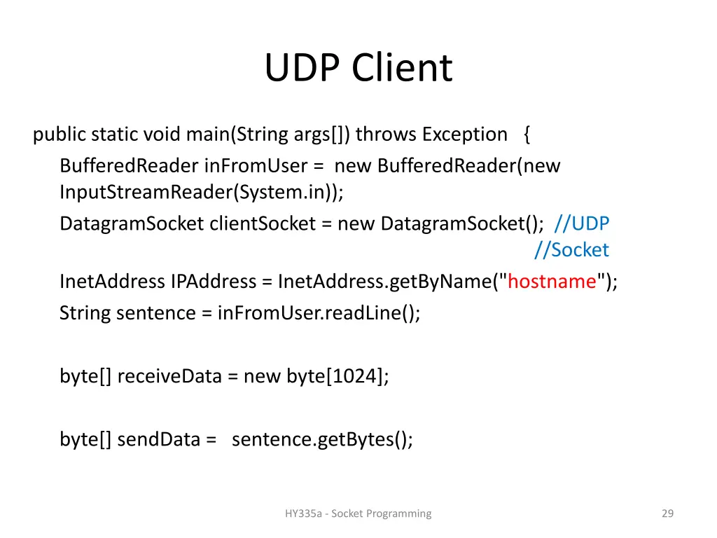udp client
