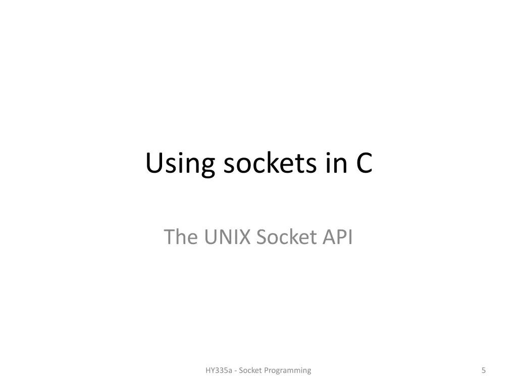 using sockets in c