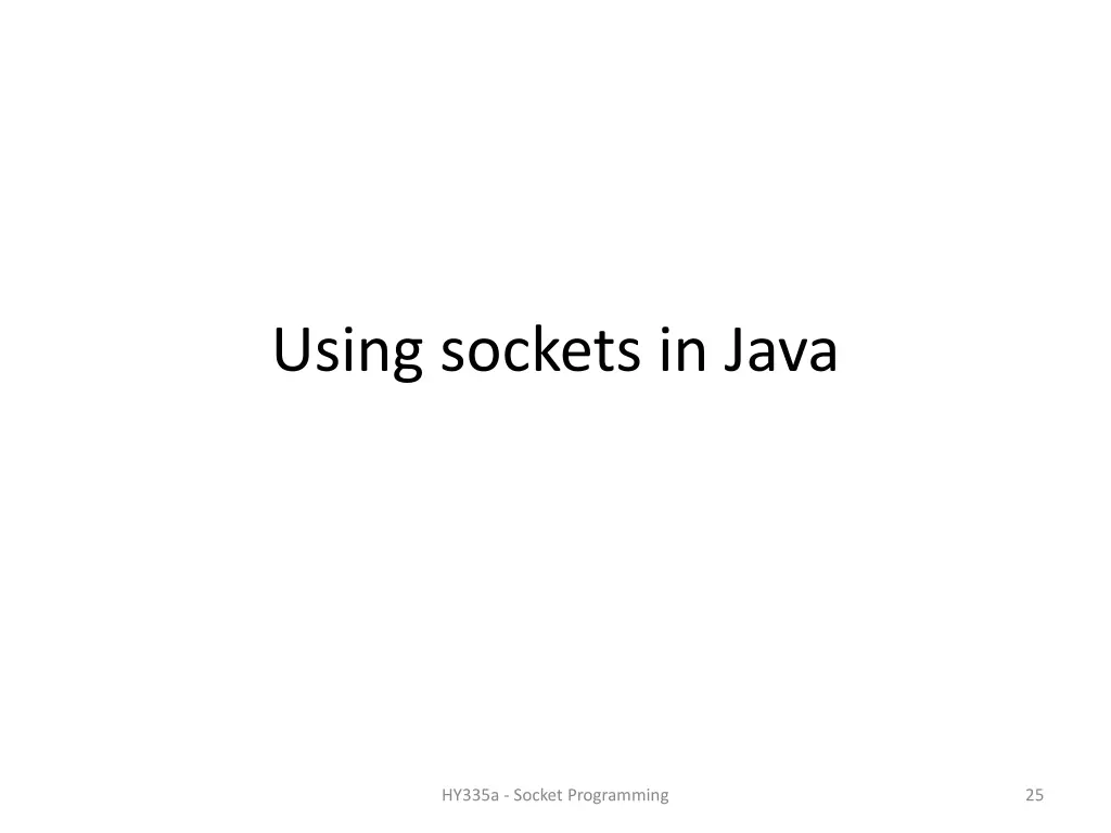 using sockets in java