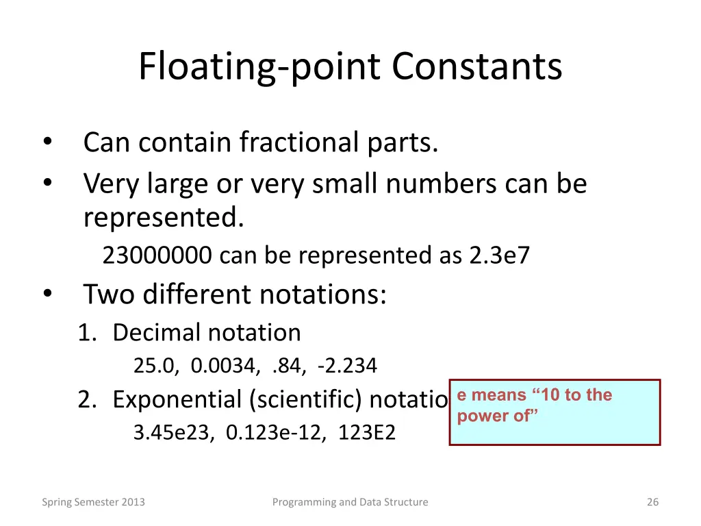 floating point constants