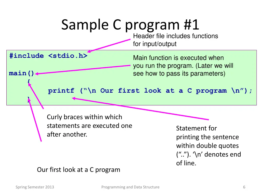sample c program 1