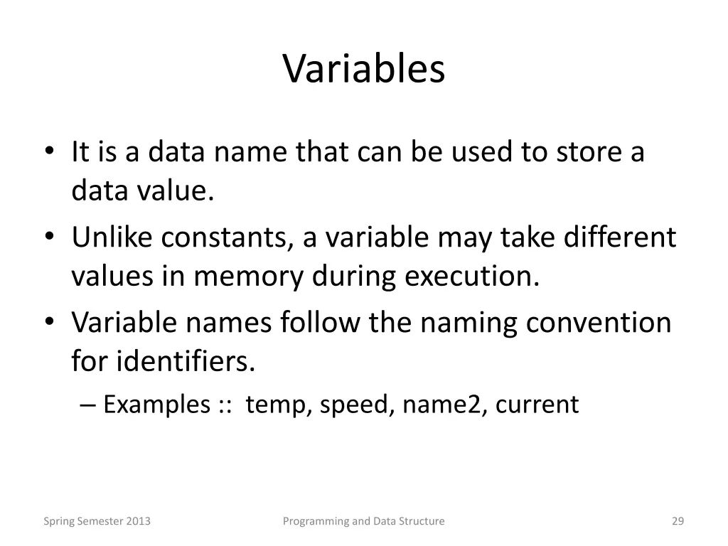 variables