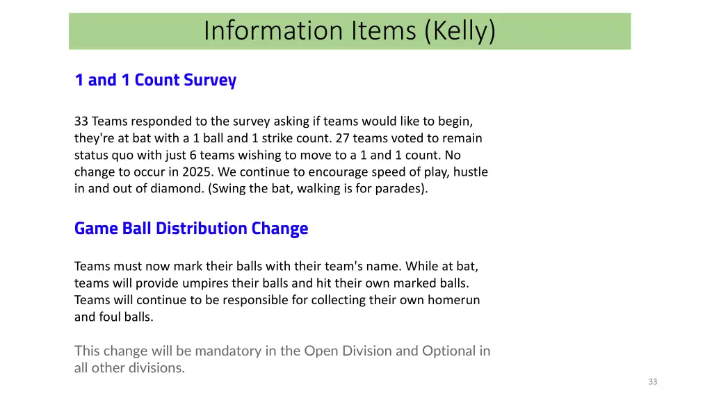 information items kelly 6