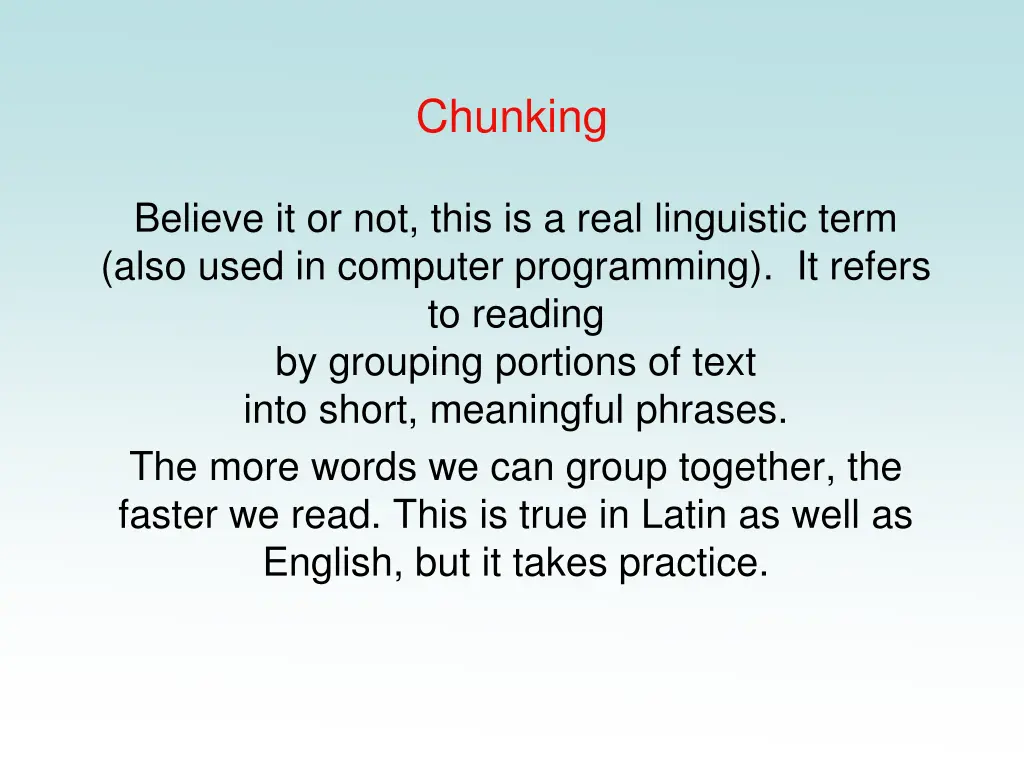 chunking