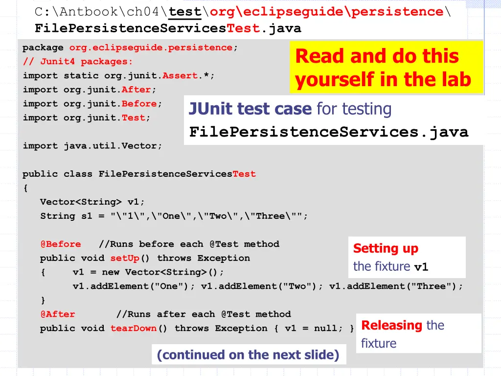 c antbook ch04 test org eclipseguide persistence