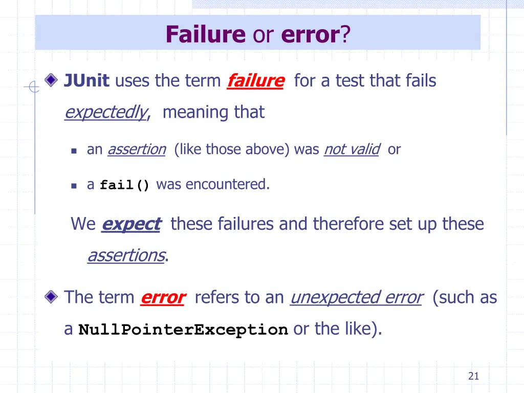 failure or error