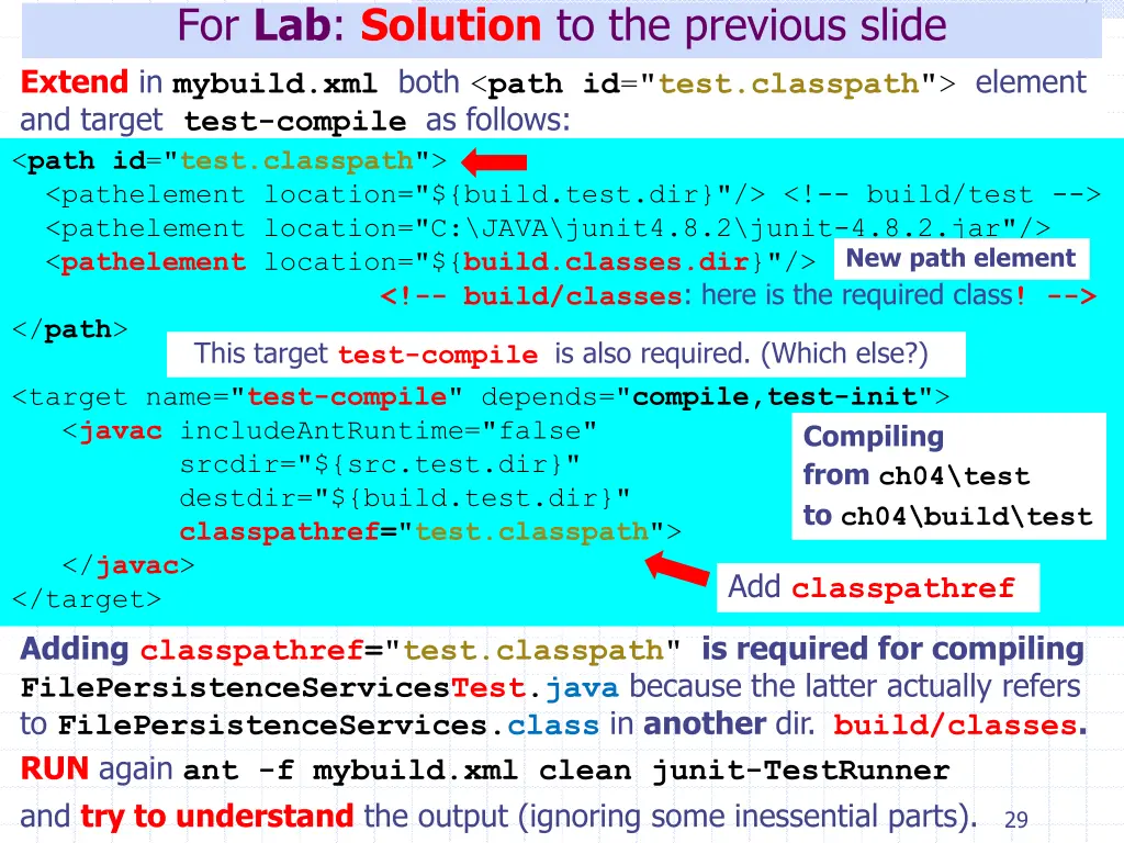 for lab solution to the previous slide extend