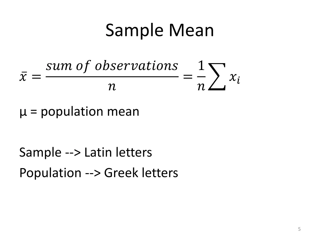 sample mean