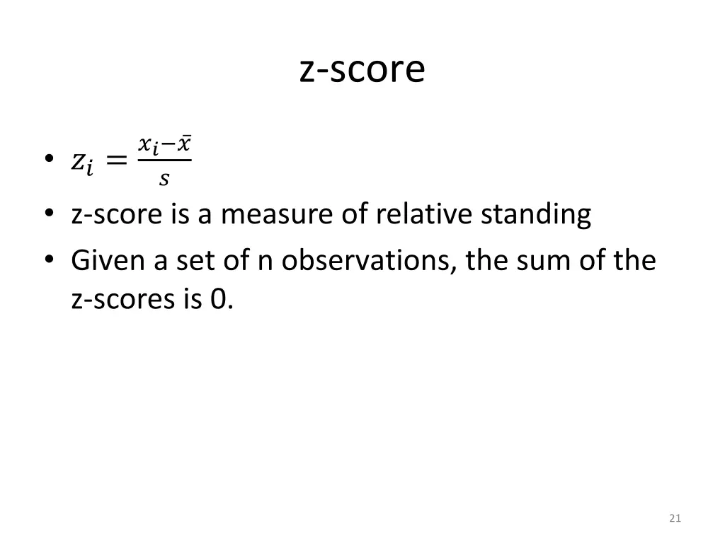 z score
