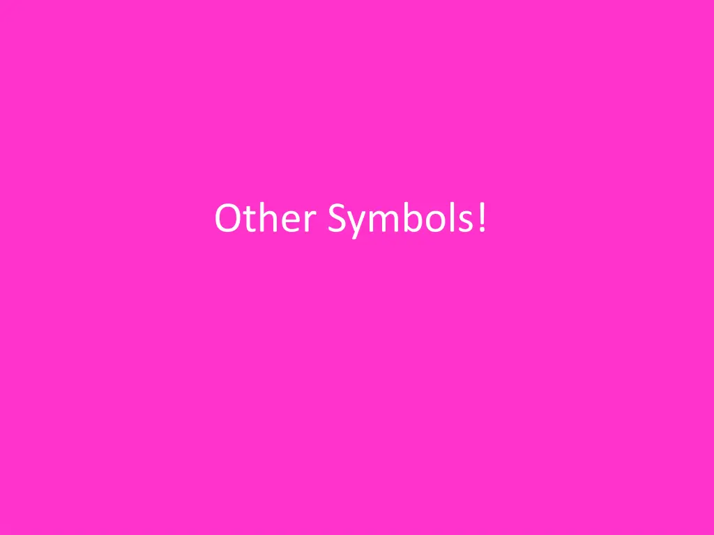 other symbols