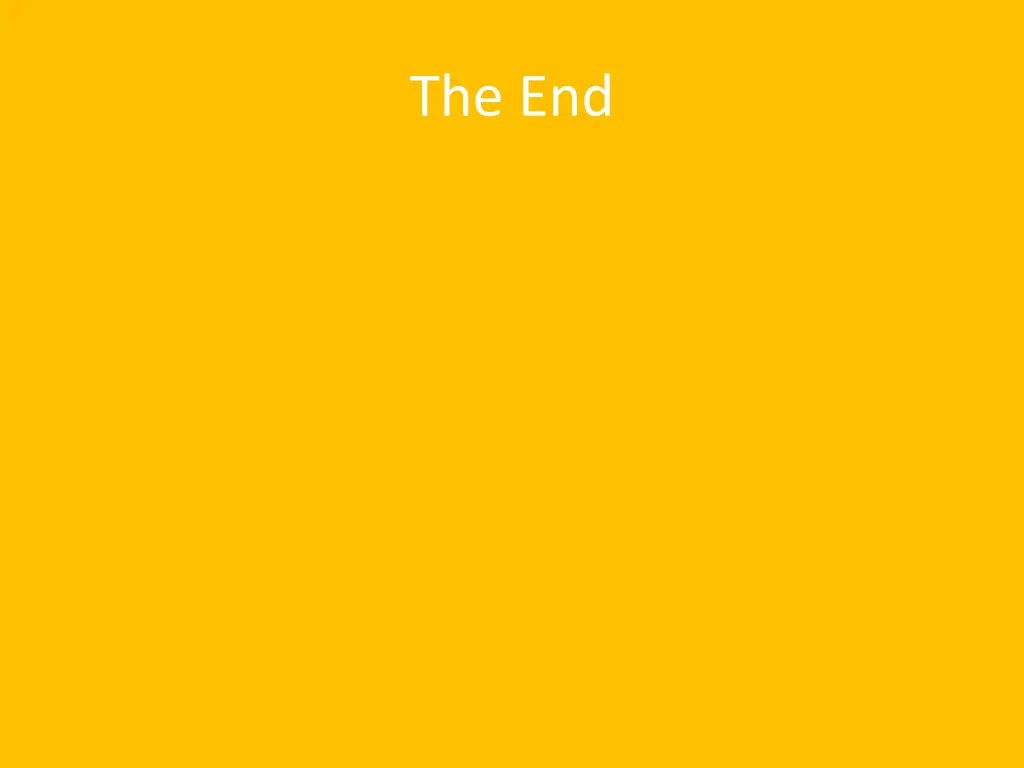 the end