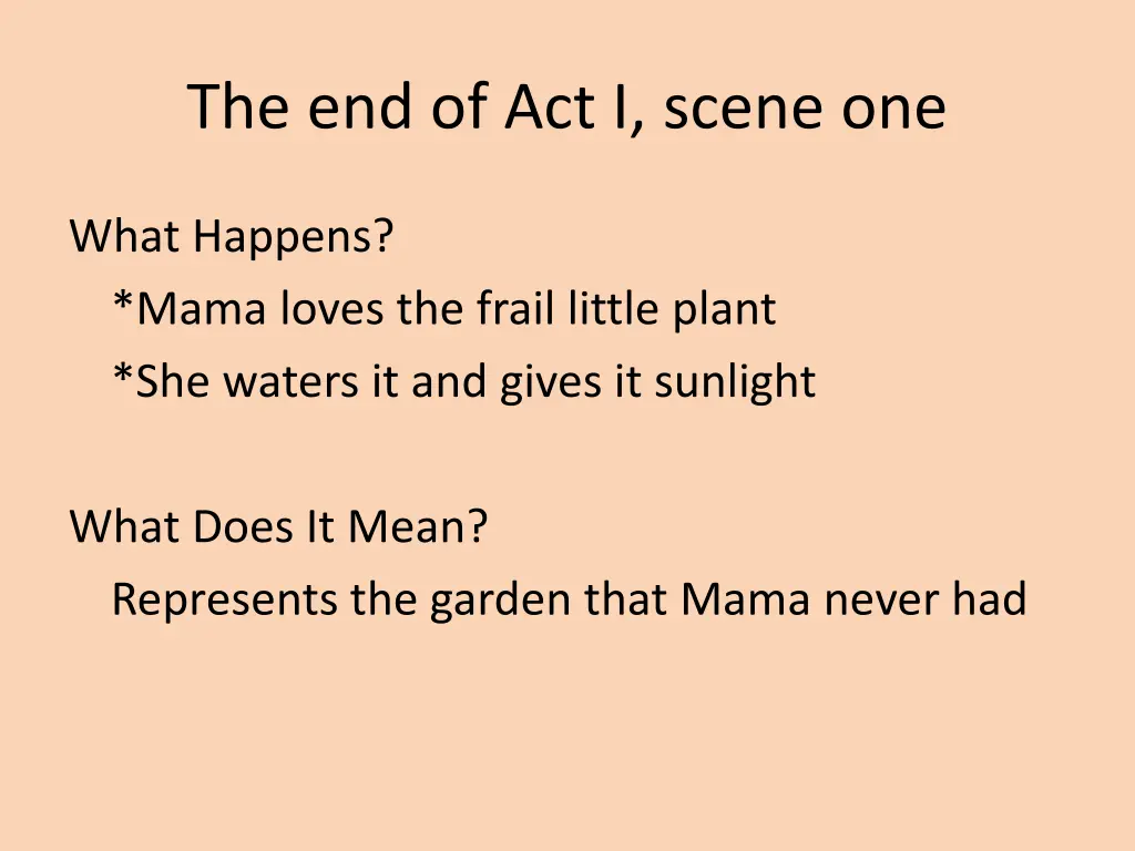 the end of act i scene one