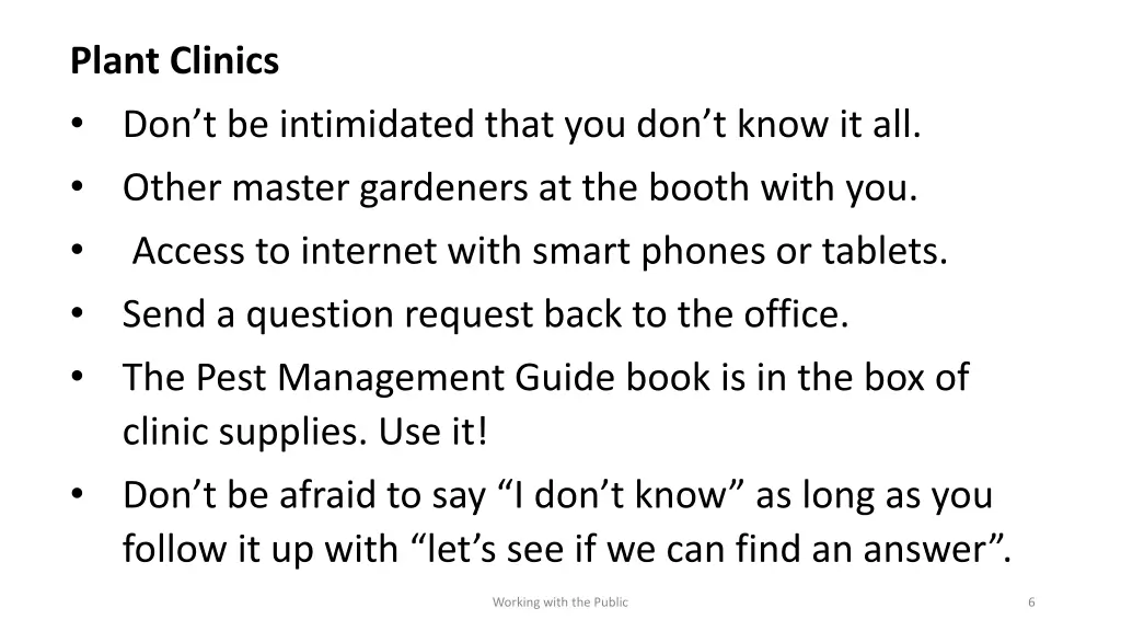 plant clinics don t be intimidated that