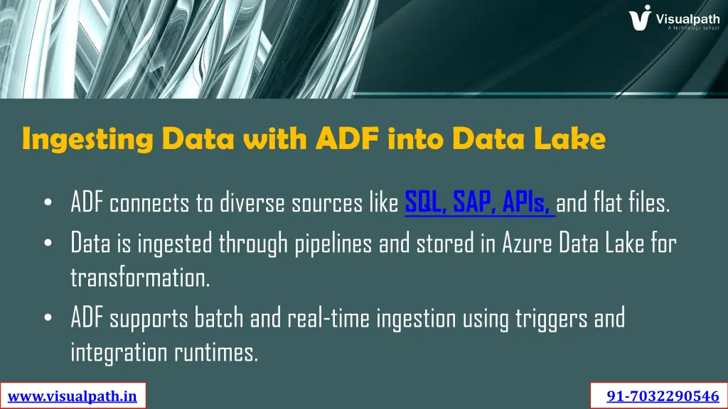 ingesting data with adf into data lake