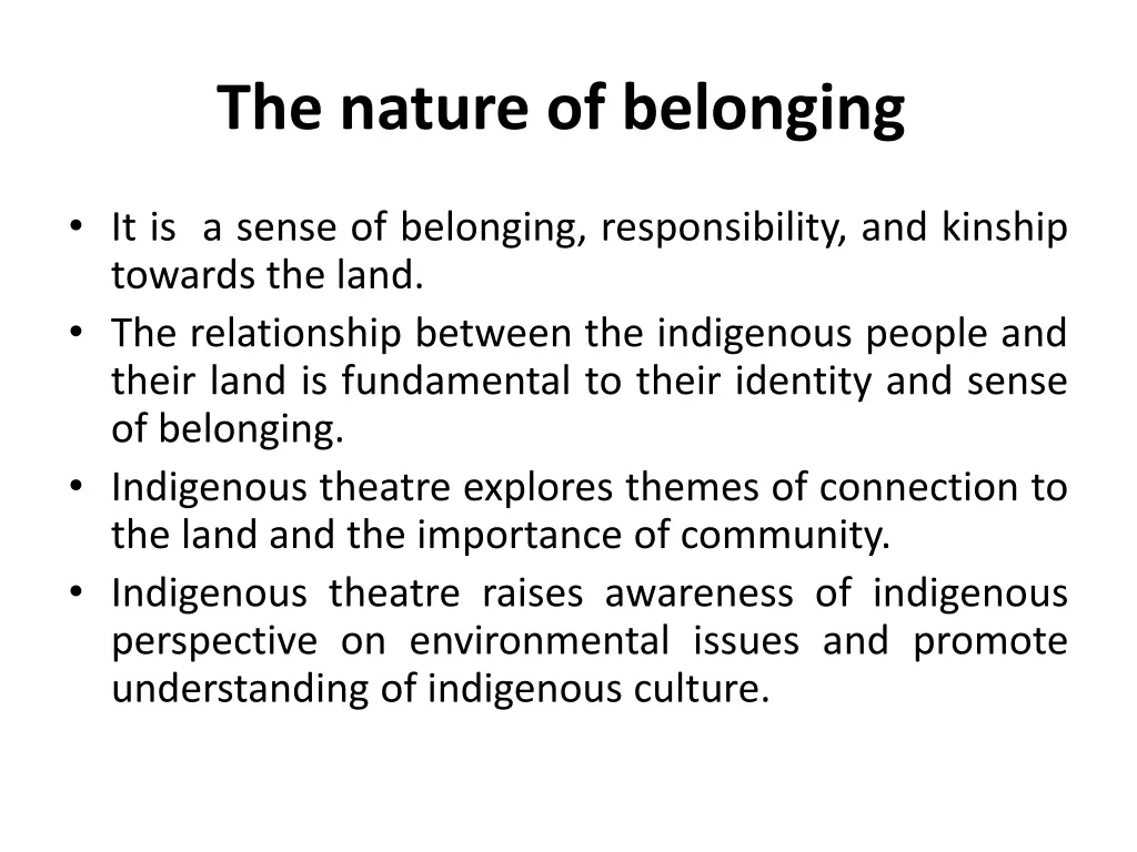the nature of belonging 1