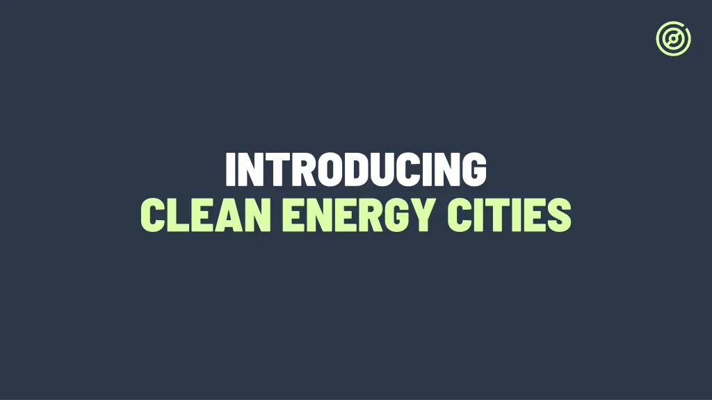 introducing clean energy cities