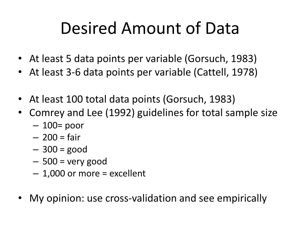 desired amount of data 1