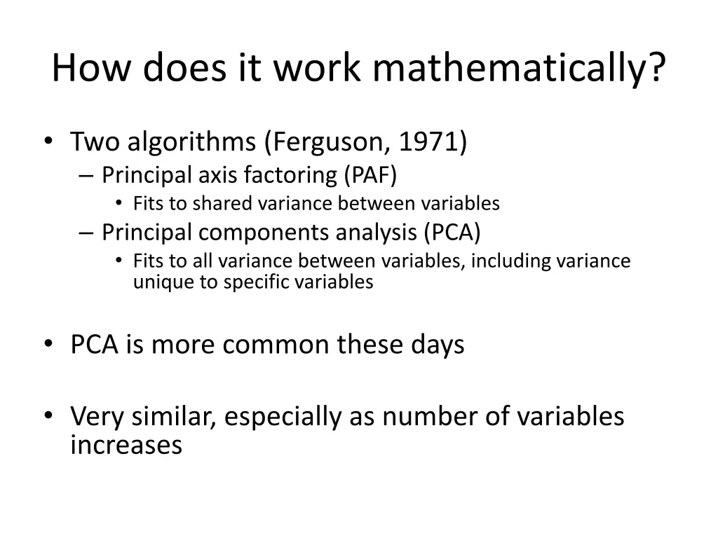 how does it work mathematically