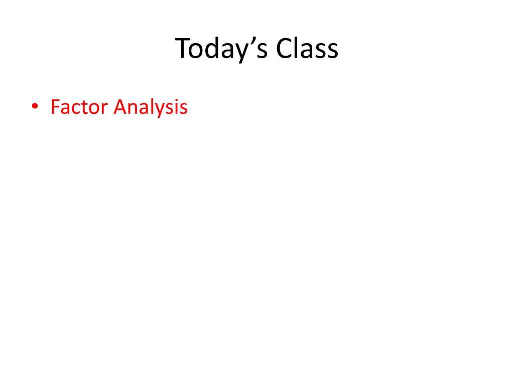 today s class
