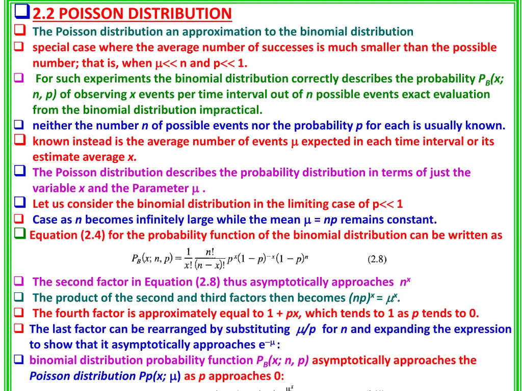 2 2 poisson distribution the poisson distribution
