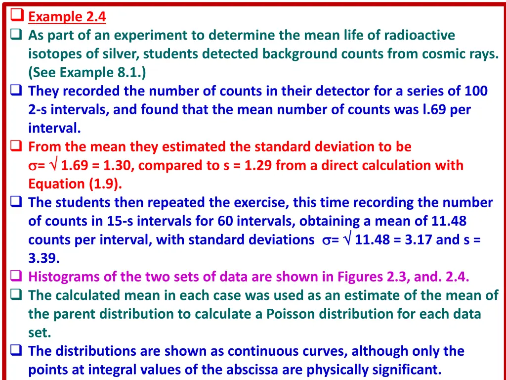example 2 4 as part of an experiment to determine