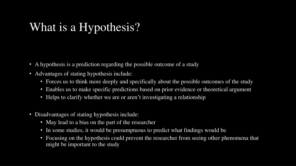 what is a hypothesis