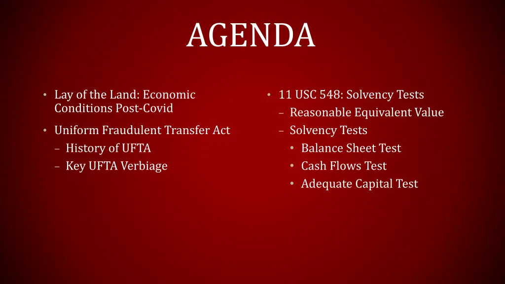 agenda