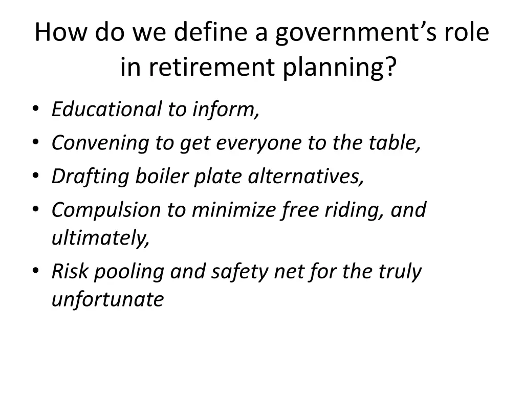 how do we define a government s role