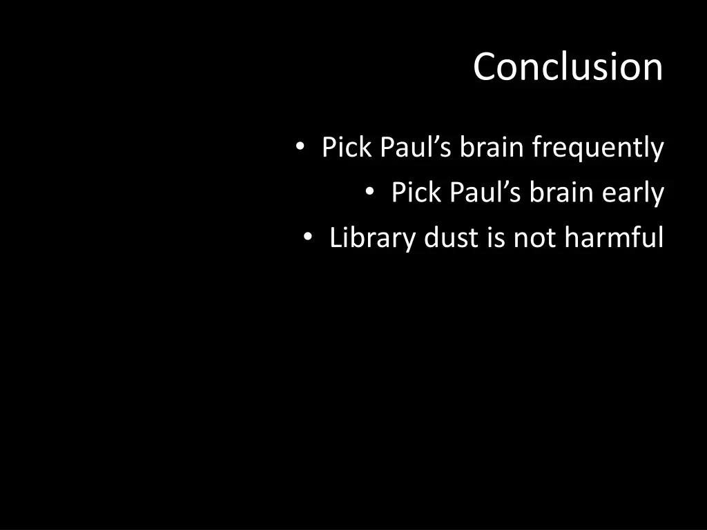 conclusion